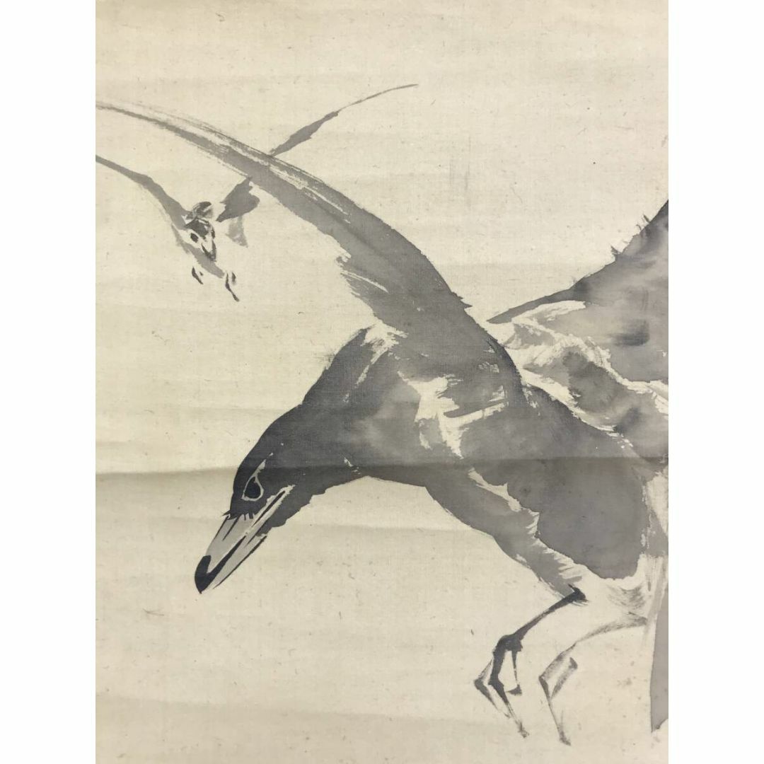 真作】谷文晁/竹之図/横物/墨竹図/掛軸/名家伝来/AA-73 真作】谷文晁