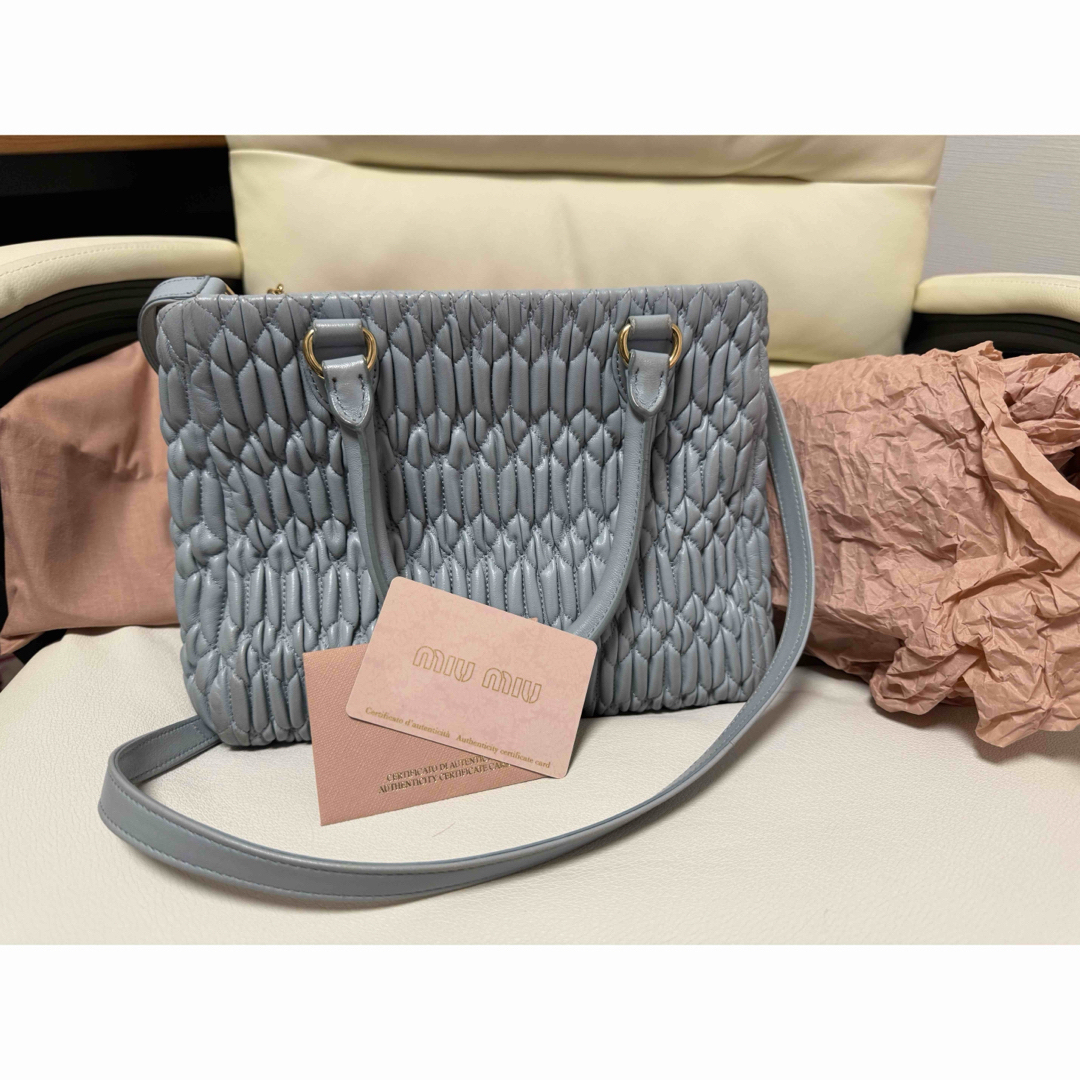 MIU MIU - 正規品 miu miu ナッパ クリスタル ショルダー ハンド