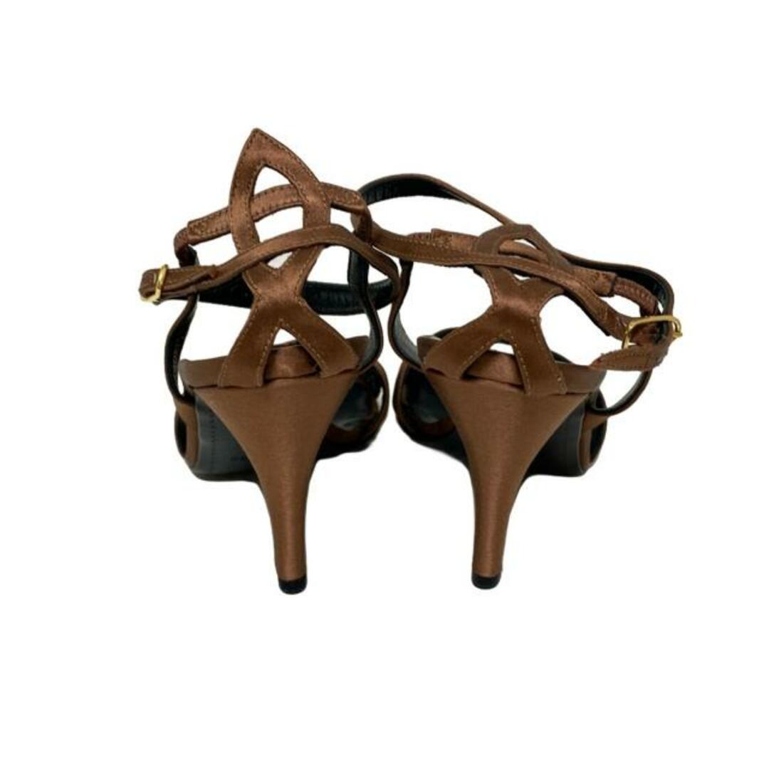 HERMES - HERMES(エルメス) サンダル 38 レディース - ダークブラウン