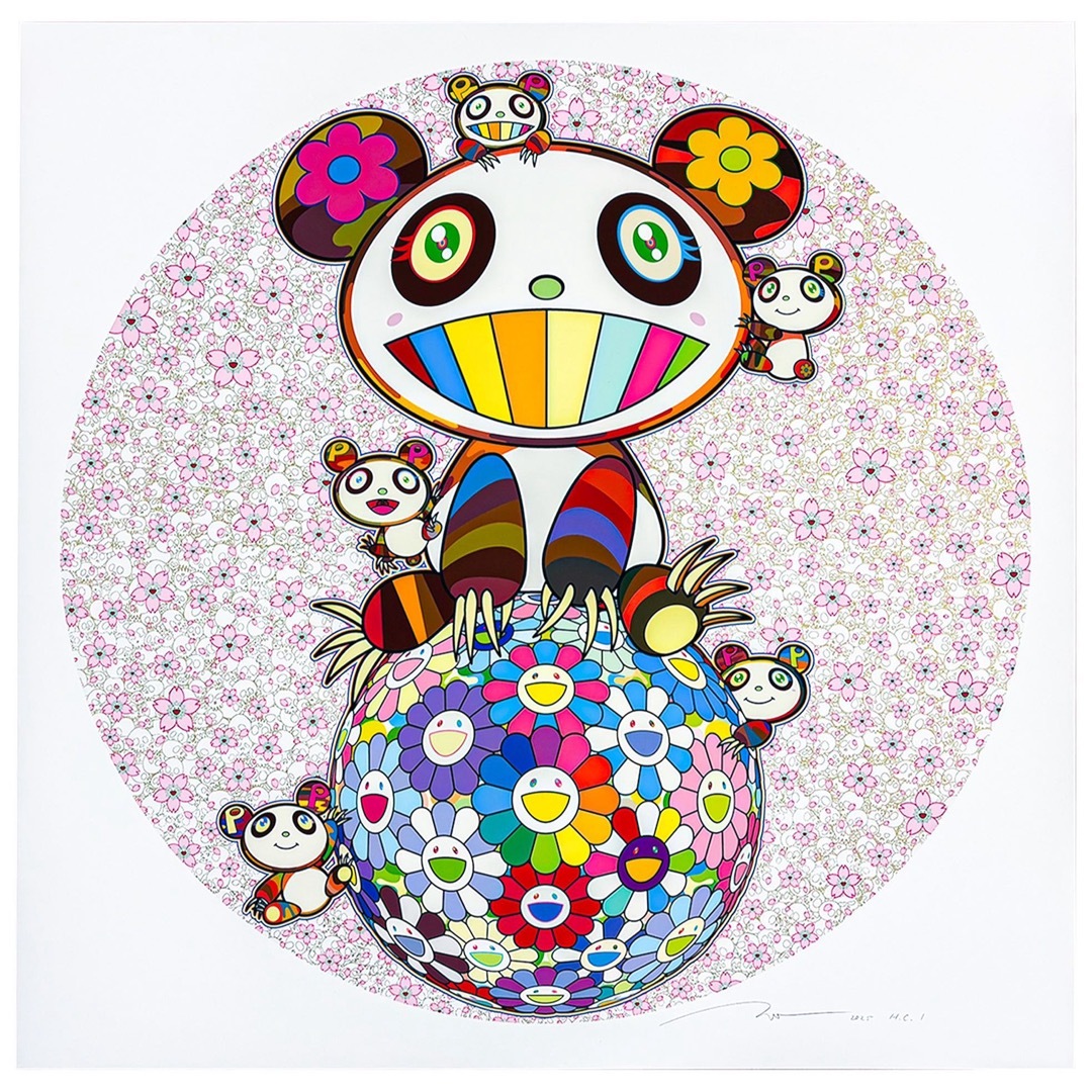 カイカイキキ - Zingaro 村上隆 版画 春の日の幸せ パンダの親子 ED100