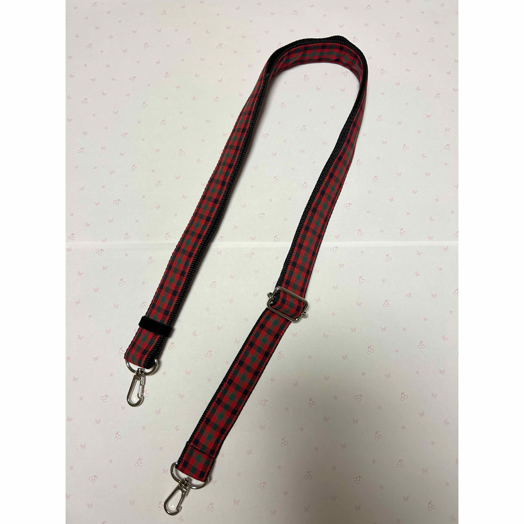 ファミリアチェック ショルダーストラップ iPhone スマホ 挟むだけの
