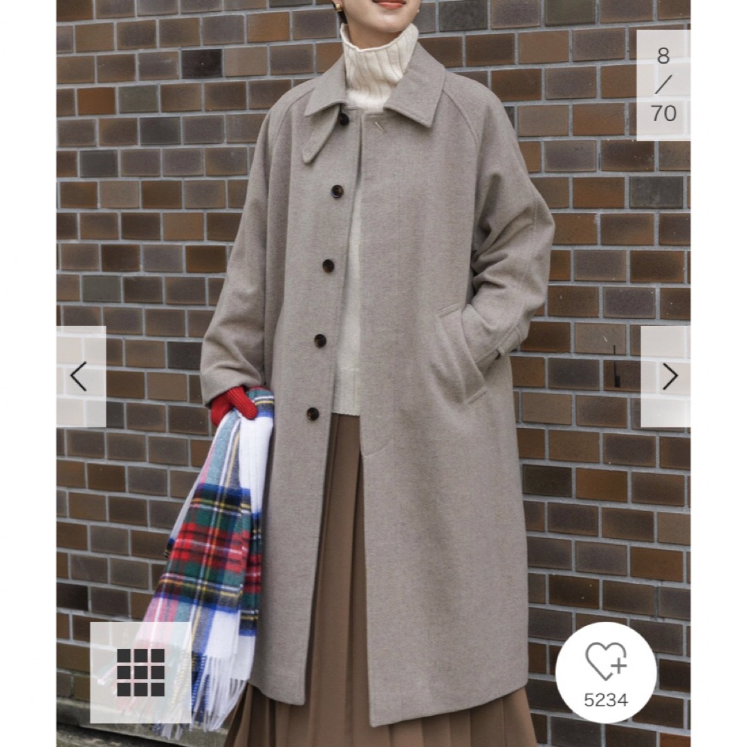 URBAN RESEARCH DOORS - 新品タグ付◉ S ウール100バルマカンコート杢