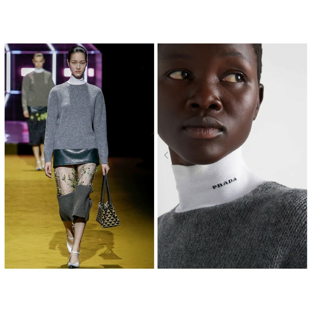 PRADA - PRADA プラダ タートルニット ダークグレー 40サイズの通販 by