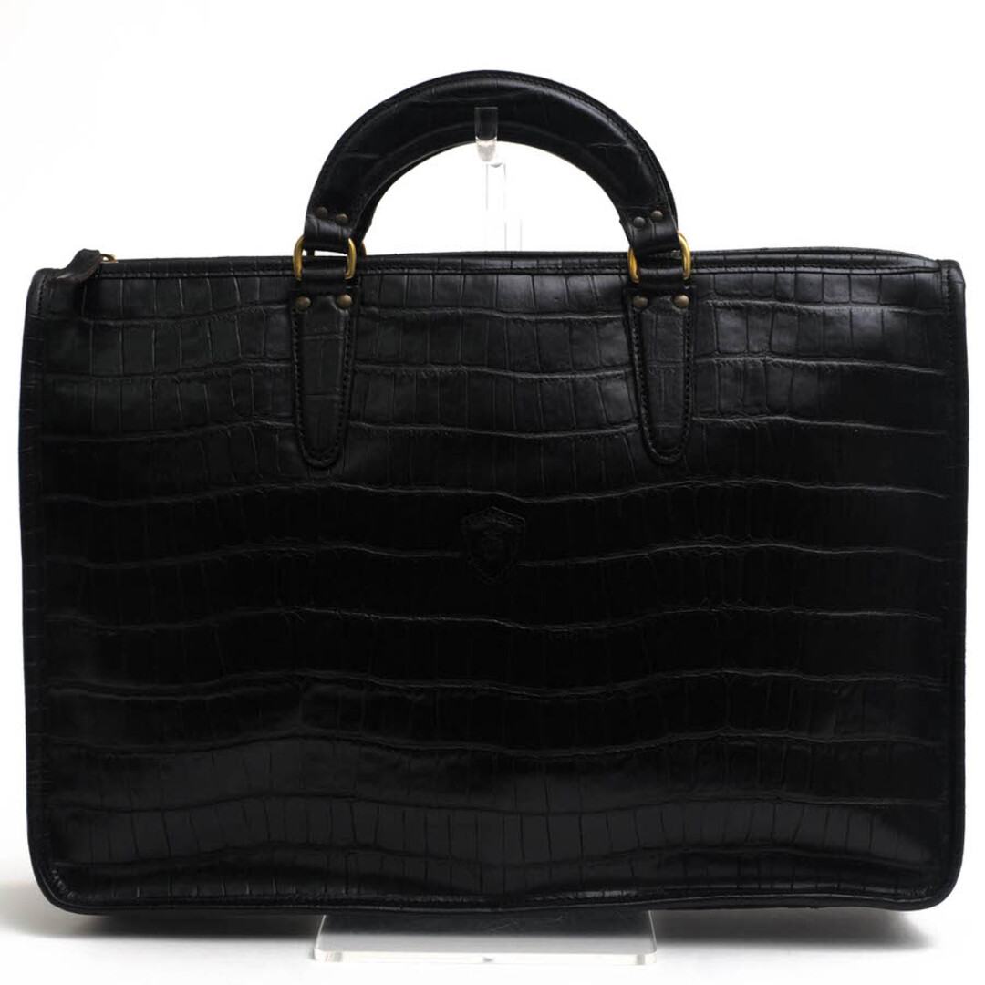 フェリージ ブリーフケース 1731 レザー クロコ A4 ネイビー ビジネス