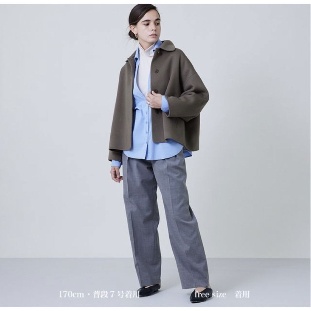 YONFA ウール×カシミヤ ドルマンリバーコート