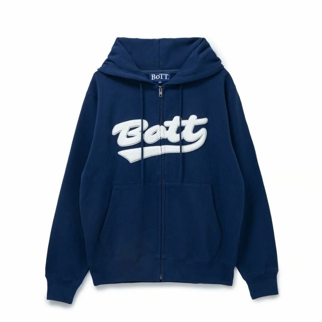 BoTT SCRIPT LOGO ZIP HOODIE パーカー ネイビーXXLの通販 by CADENCE