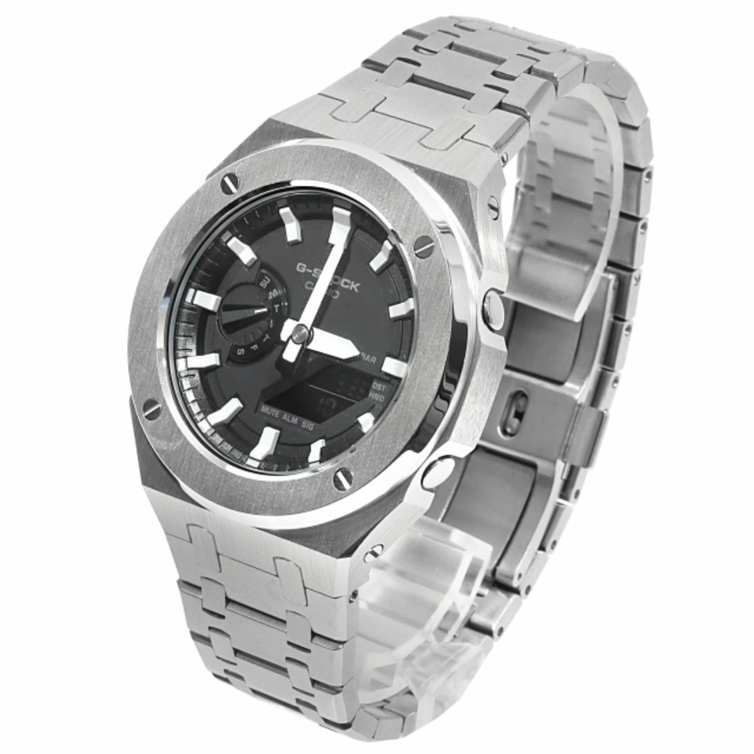 G-SHOCK - G-SHOCK GA2100 メタル カスタム カシオーク ブラック文字盤