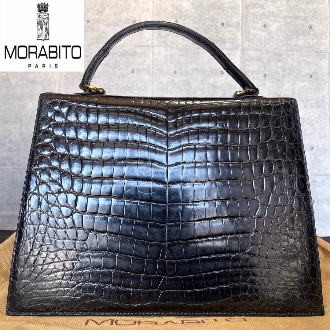 MORABITO - MORABITO 定価160万 スカラ28 ポロサス クロコダイル