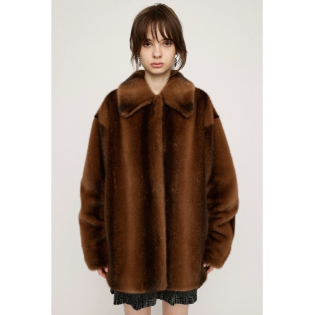 SLY - SLY フェイクファーフロントフックコート ブラウン 新品タグ付き