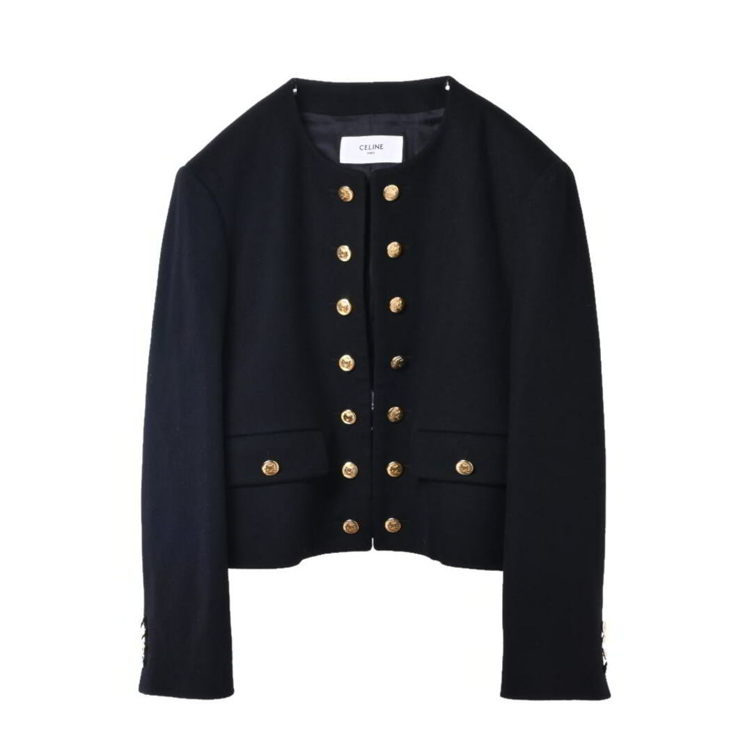 CELINE - CELINE ウールメルトン ノーカラー ジャケットの通販 by