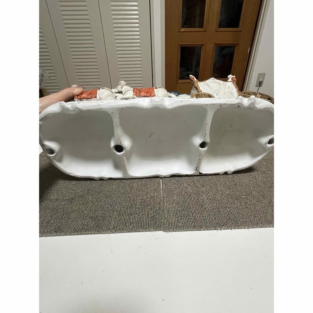 加藤工芸 瀬戸マイセン 4頭立て馬車 レース衣装貴婦人 紳士 馬車