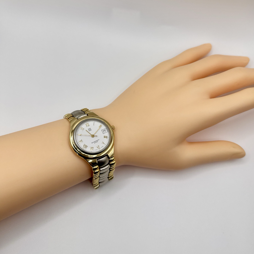 GIVENCHY - GIVENCHY ジバンシイ KASHMIR 白文字盤 デイト メンズ