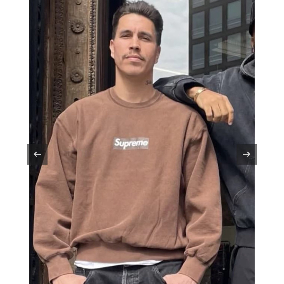 Supreme - 極少‼️Sサイズsupreme box logo crewneck brownの通販 by