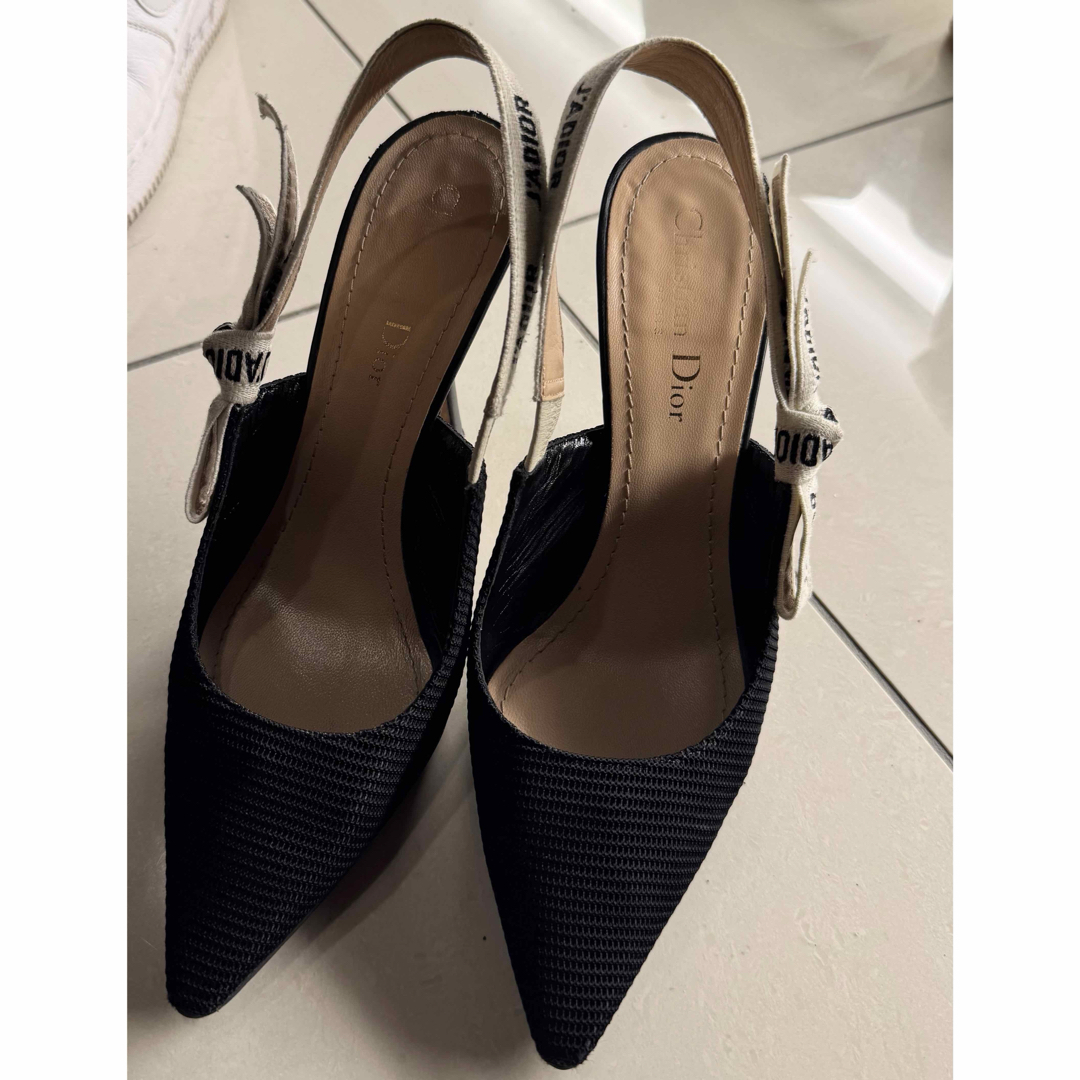 Dior ブラック ハイヒール・ミュール37.5 1/2 Christian Dior サンダル