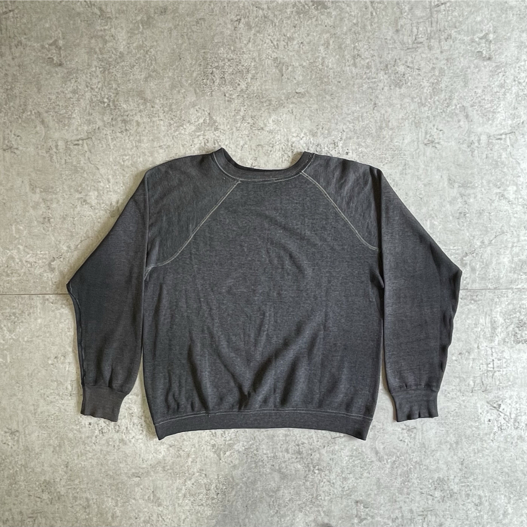 VINTAGE - 60s 70s カラーフロッキー スウェット 黒 墨黒 メンズ M