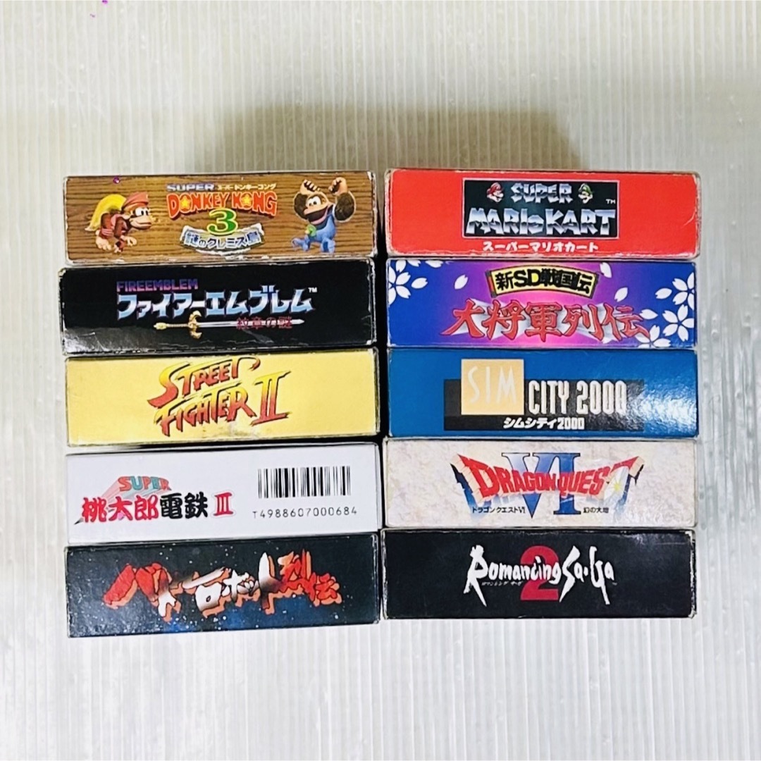 セット売り】SFC スーパーファミコン ソフト 箱付き 10本 まとめ売りの
