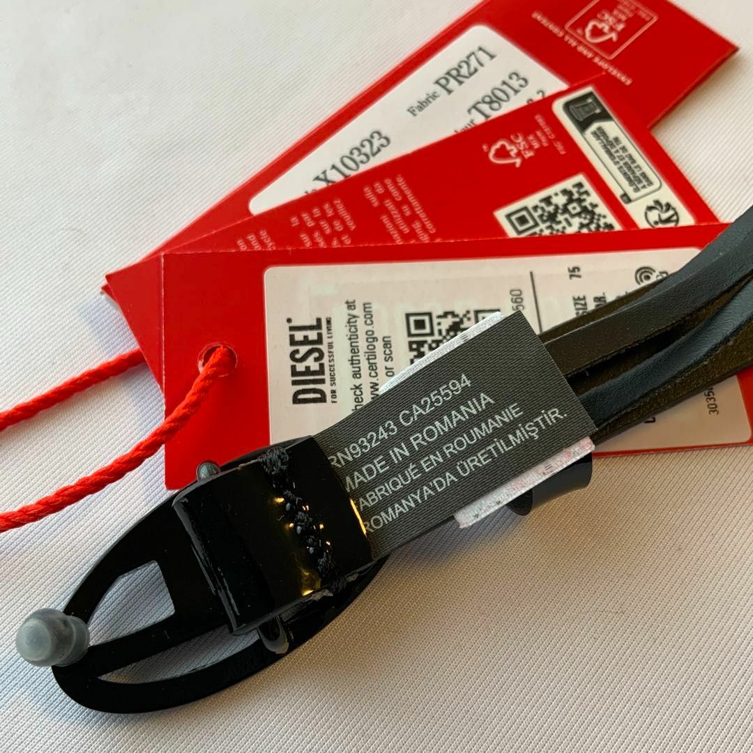 DIESEL - DIESEL BELT 80 B-PLAY 15 X10323 ロゴ 光沢の通販 by