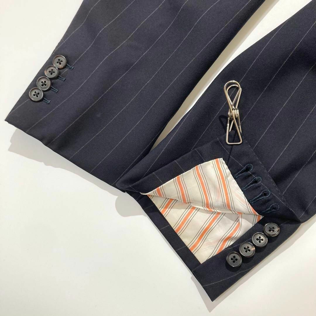 HERMES - 【美品】HERMES スーツ セットアップ ネイビー ストライプ 総