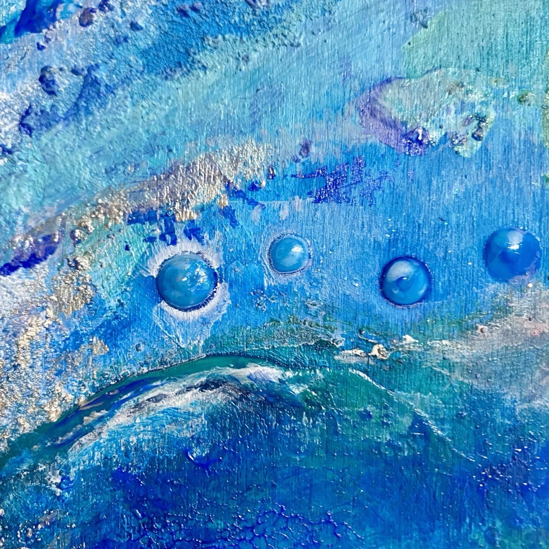 Aqua＊テクスチャーアート 絵画 原画 抽象画 海 夏 現代アートの通販