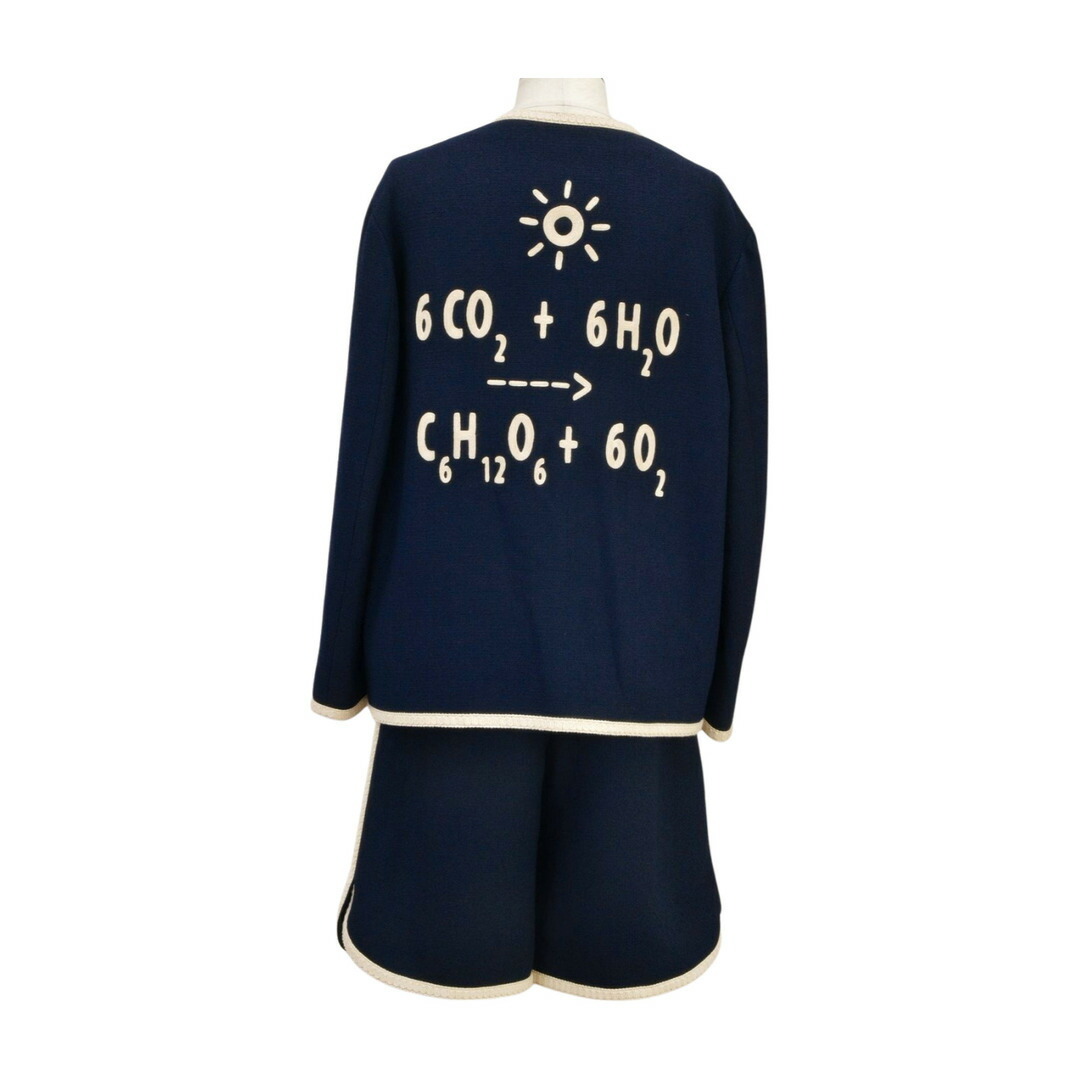 GUCCI - グッチ Gucci エンブロイダリー レトロ ツイード ノーカラー