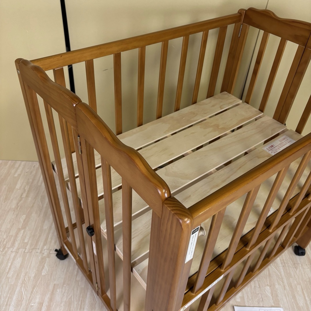 綺麗☆ 大和屋 ベビーベッド ハイタイプ♪ すのこ床板＆棚板♪ 早い者