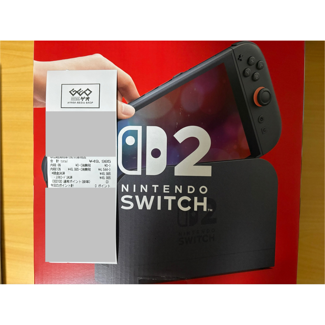 Nintendo Switch - Nintendo switch2 購入レシート、保証付き 新品未