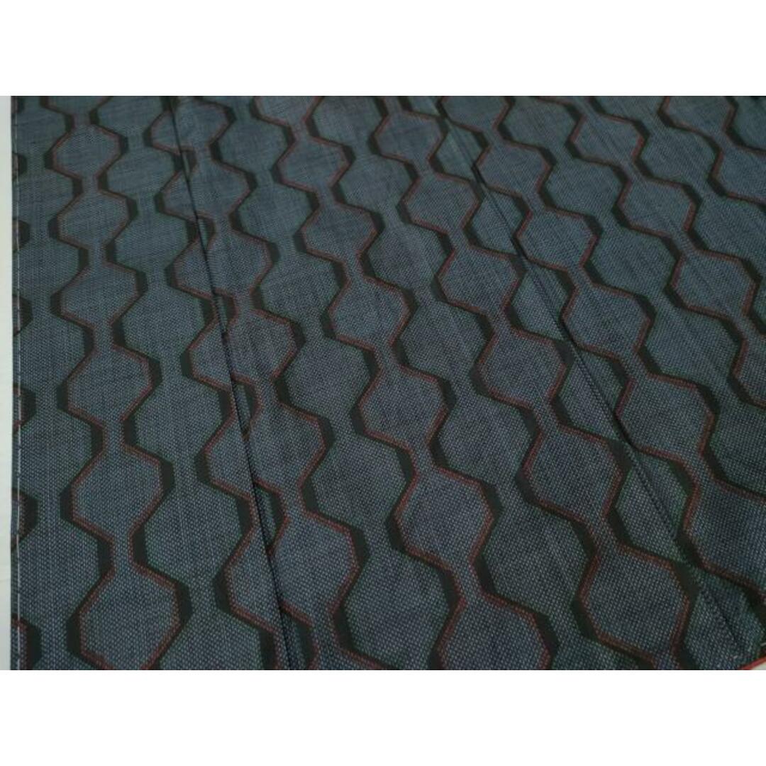 平和屋着物○本場大島紬 7マルキ 幾何学文様 高島屋扱い 正絹 逸品 未