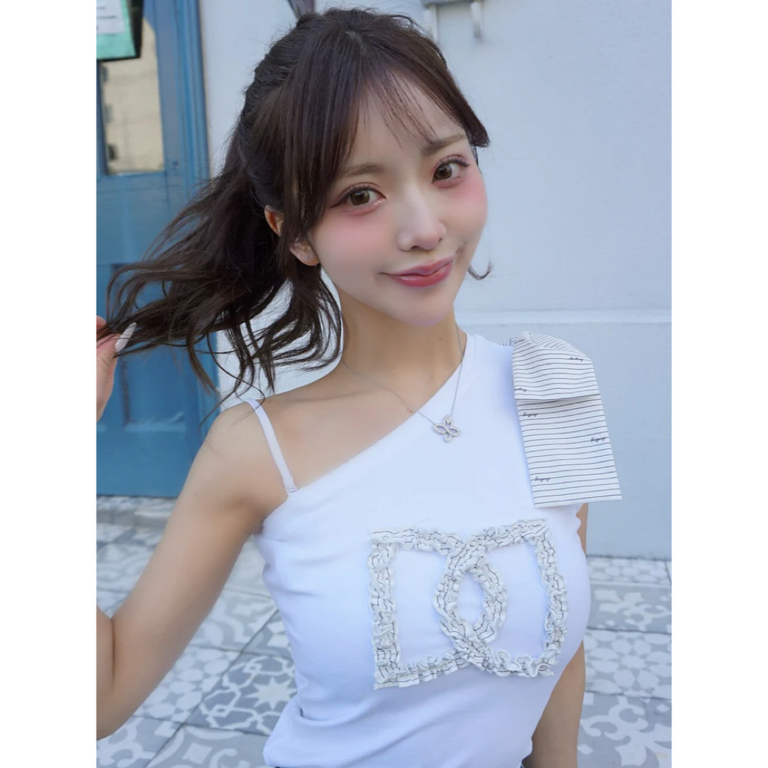 Darich - darich ビッグリボンワンショルトップスの通販 by