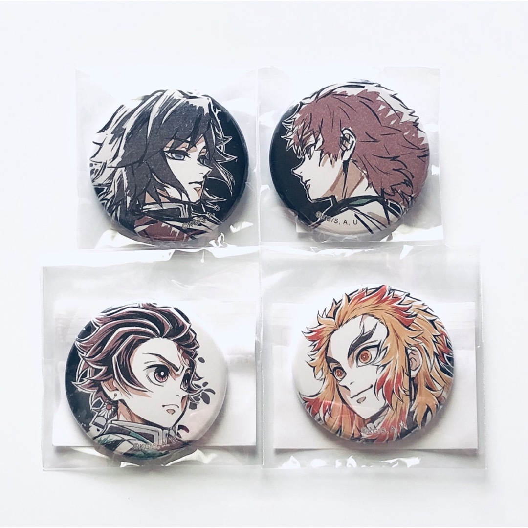 鬼滅の刃 冨岡義勇 柱描下ろしWEBSHOPくじ E賞 44mm缶バッジ 15点 鬼滅