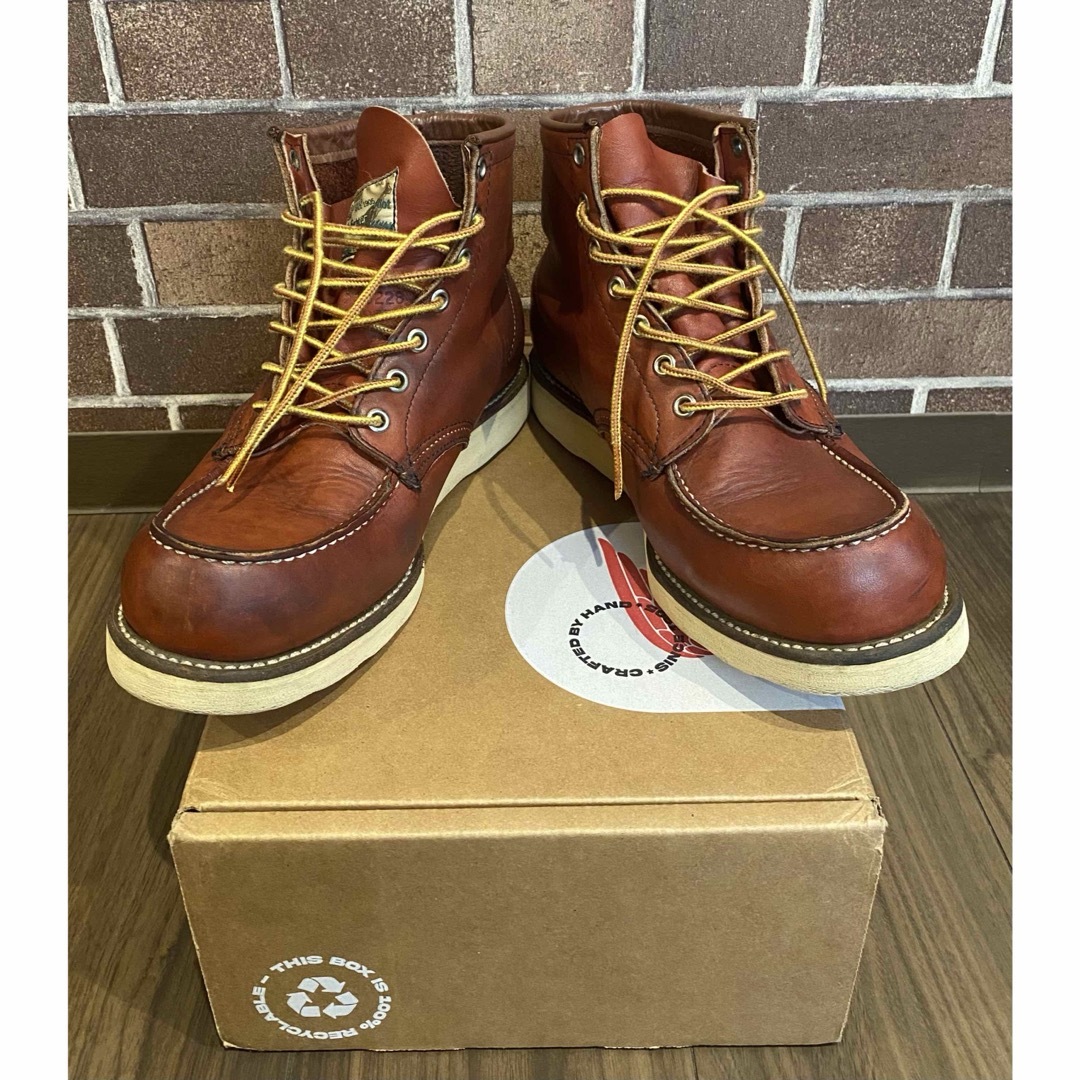 REDWING - レッドウィング 875 表四角犬タグ 旧犬タグ 9.5 E 赤茶色の