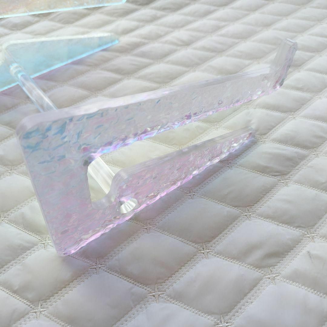 21* アクリル製ノートパソコンスタンド 調節可能 キラキラ 綺麗 お洒落