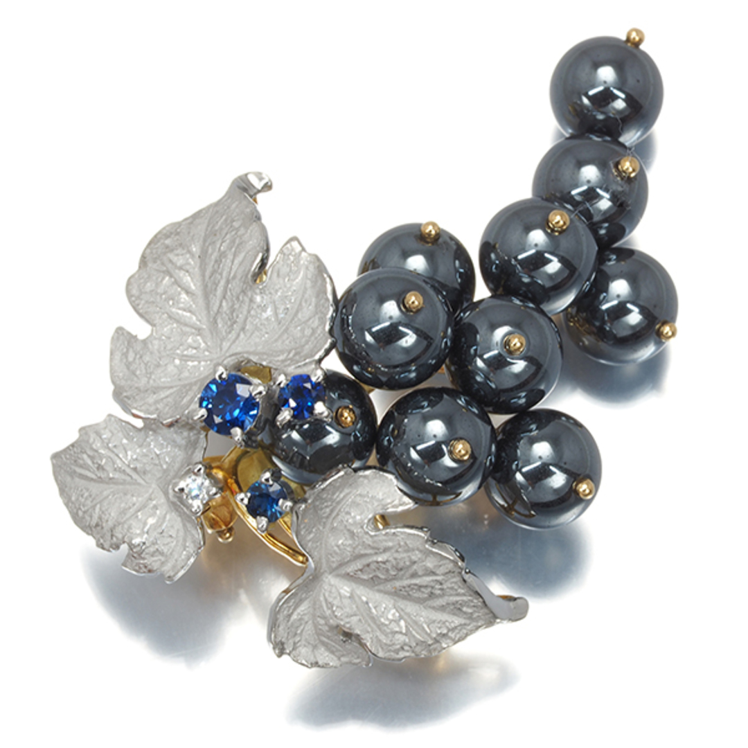 AsTime 石川暢子 石川暢子 ブローチ兼ペンダントトップ ヘマタイト