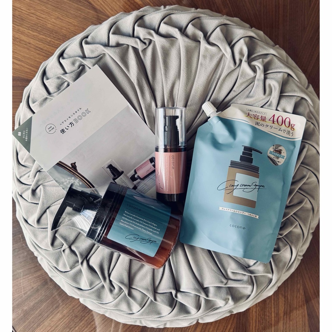 cocone - #cocone クレイクリームシャンプー本体+詰替+オイルセットの