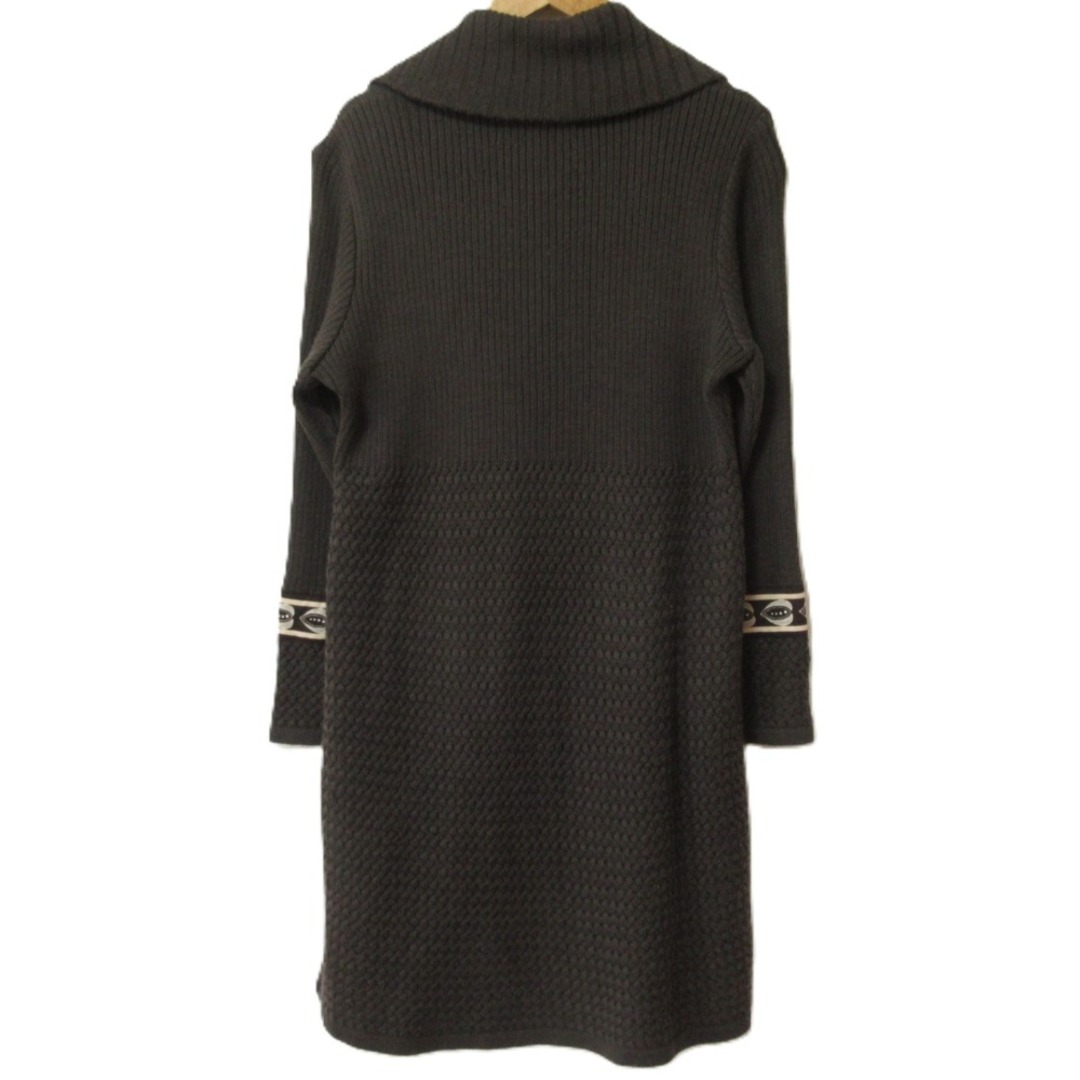 近年美品 LEONARD レオナール シルク ロング カーディガン コート 42