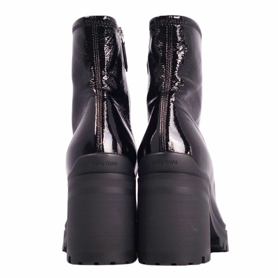 MIU MIU - 美品 ミュウミュウ miumiu ブーツ ショートブーツ エナメル