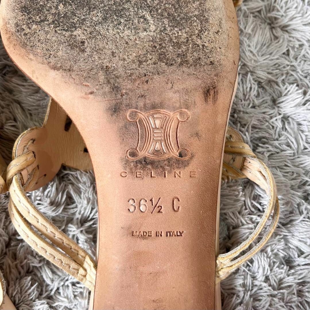 CELINE - 【希少】CELINE セリーヌ トリオンフ レザー サンダル