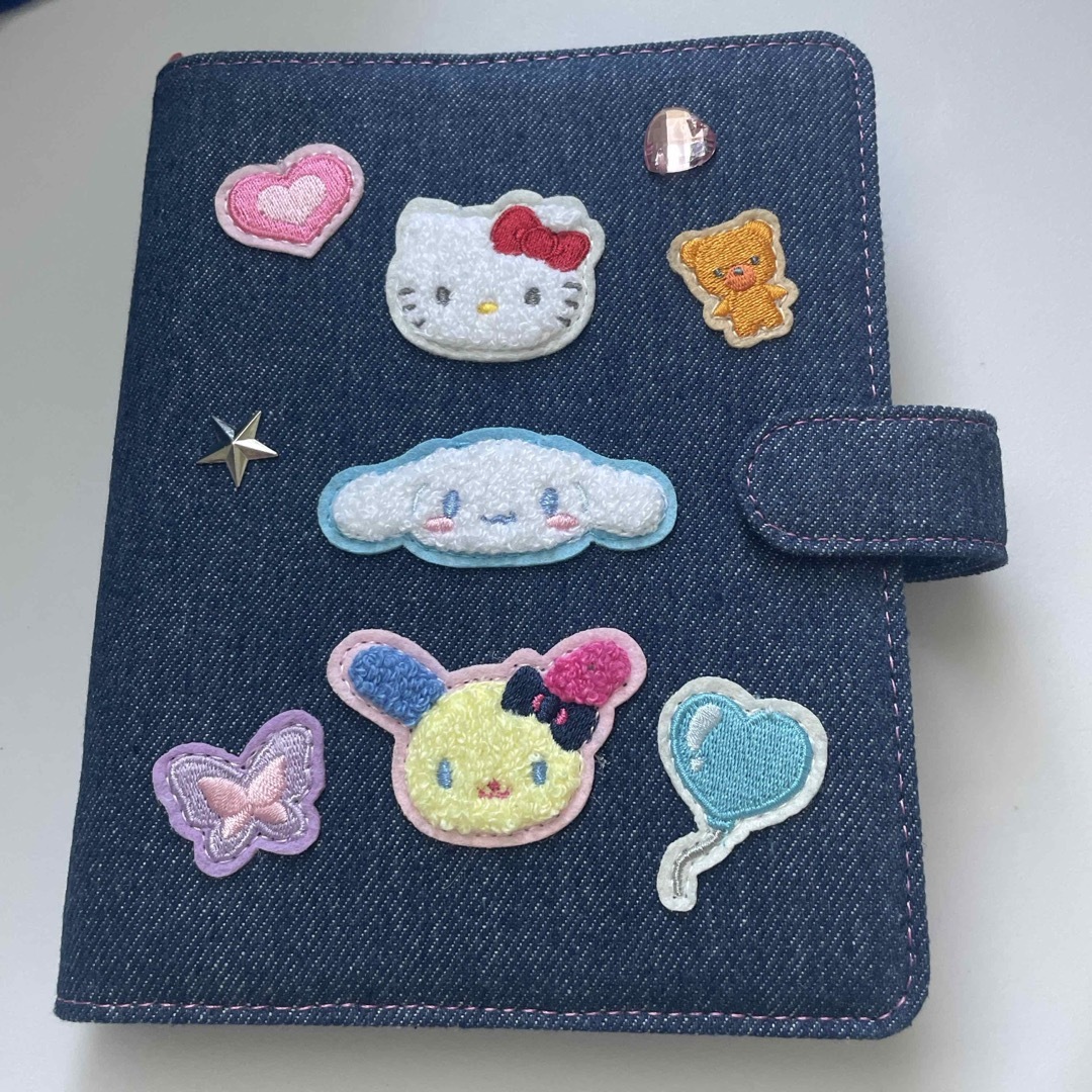 サンリオ - サンリオ バインダー(デニムワッペン) 6穴A6手帳 カード