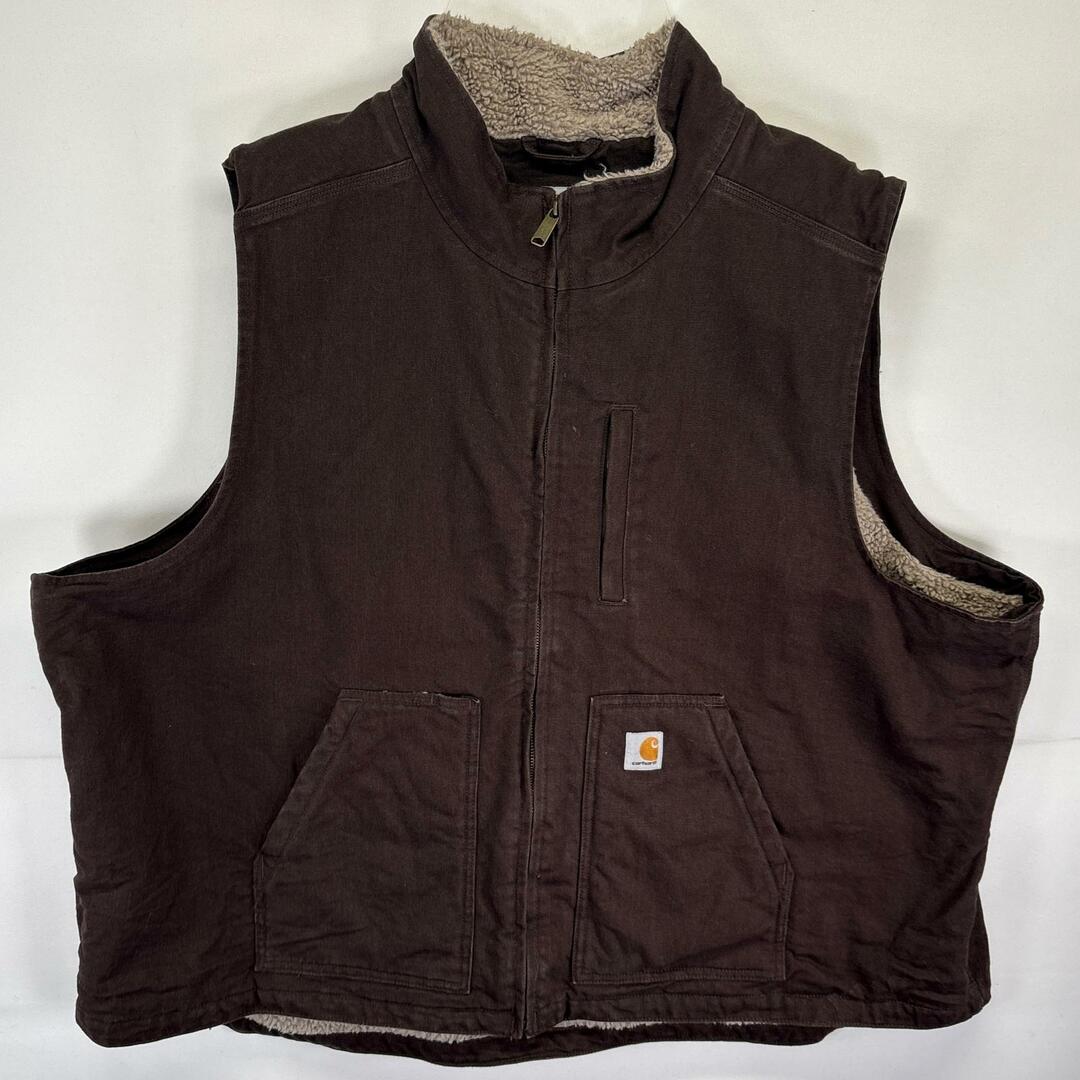 carhartt - 古着 カーハート Carhartt ダックベスト ボア ワンポイント