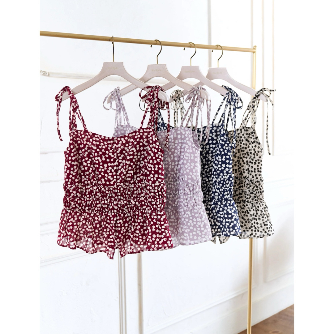Cherry Pattern Strap Top（キャミソール）｜Her lip to（ハーリップ