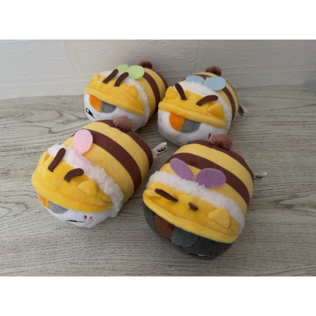 夏目友人帳 のせこっとぷらす みつばちニャンコ先生 4種 ぬいぐるみ