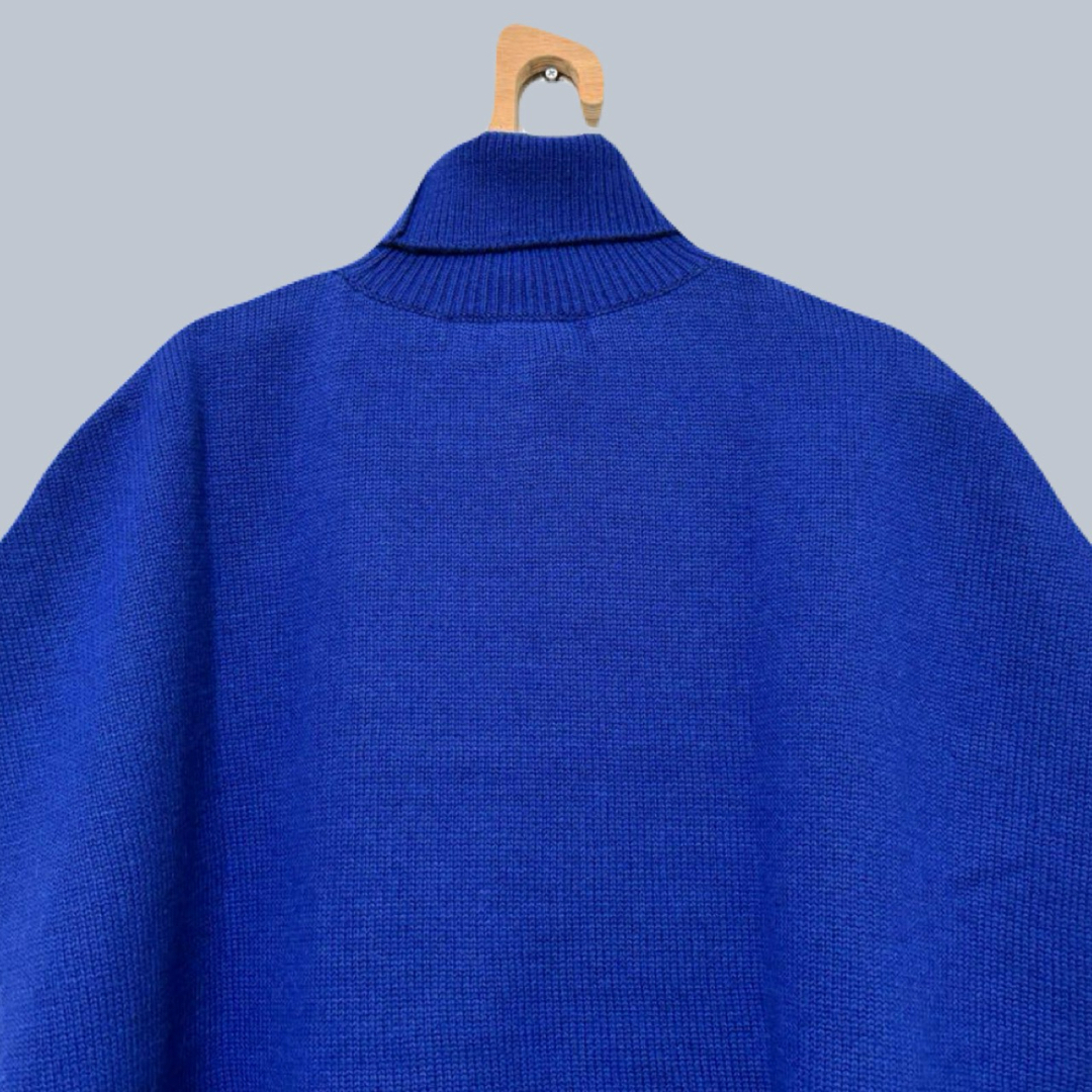 journal standard luxe ライトジャージータートルポンチョ 青 JOURNAL