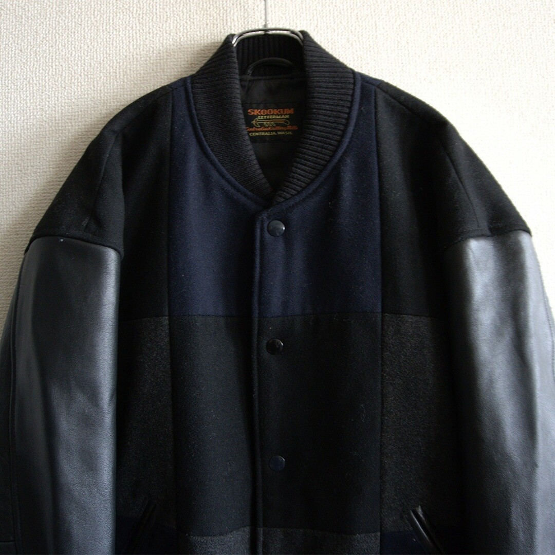 SKOOKUM - 【monkey time別注】SKOOKUM【【メルトン×レザー スタジャン