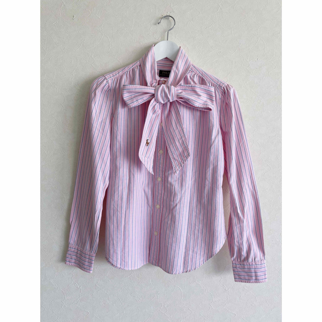 POLO RALPH LAUREN - ポロラルフローレンボウタイ ブラウス ポニー刺繍