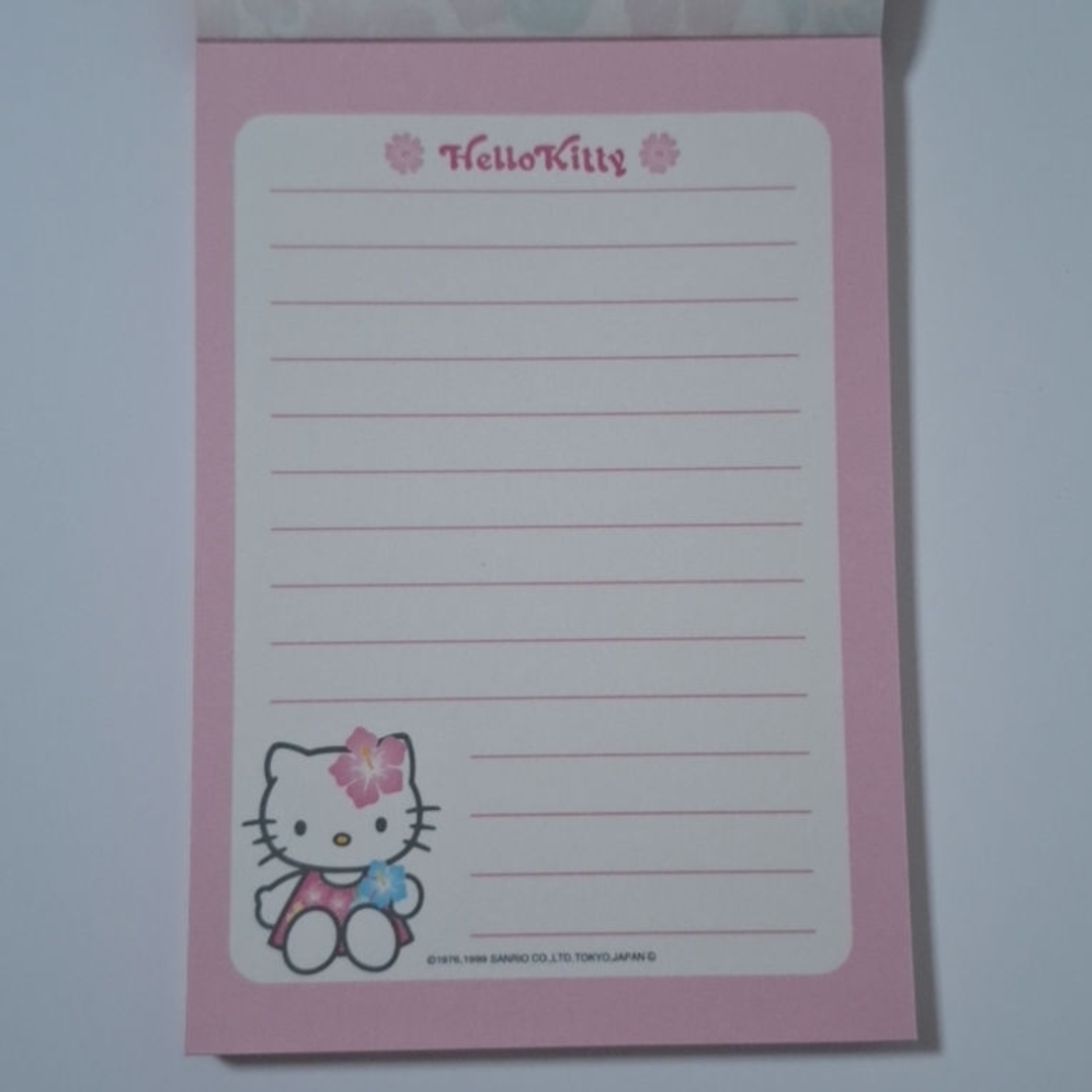 ハローキティ - ハローキティ メモ帳 ハイビスカスキティ ピンク 平成
