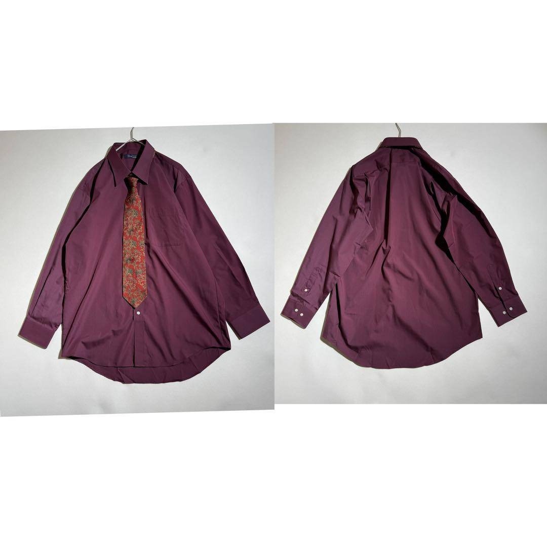 VINTAGE - セットアップ ネイビー スーツ パープル 紫 シャツ ネクタイ