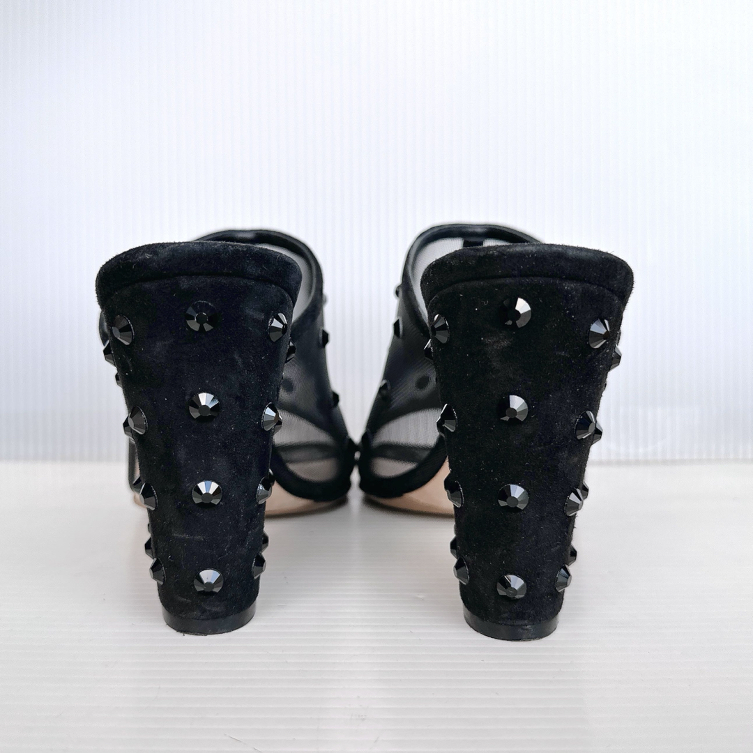 Sergio Rossi - セルジオロッシ ラインストーン ミュール サンダル