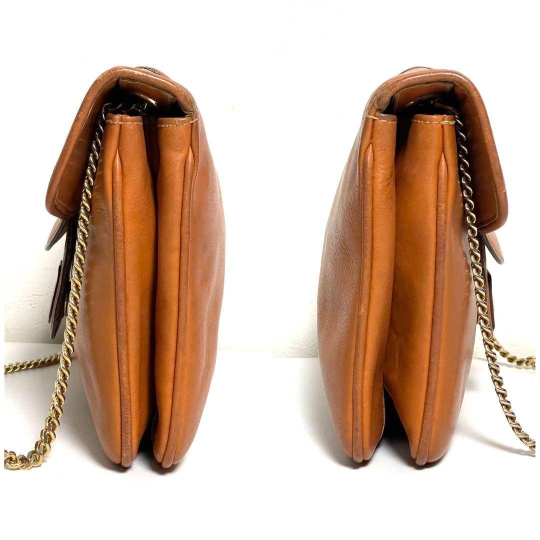 CELINE - CELINE Vintage Chain Shoulder Bag Brownの通販 by ブランド