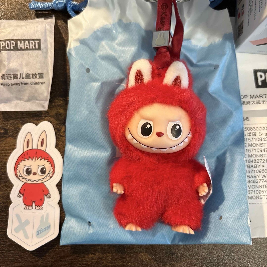 正規品 ラブブ LABUBU イニシャル【X】pin for love 赤の通販 by C