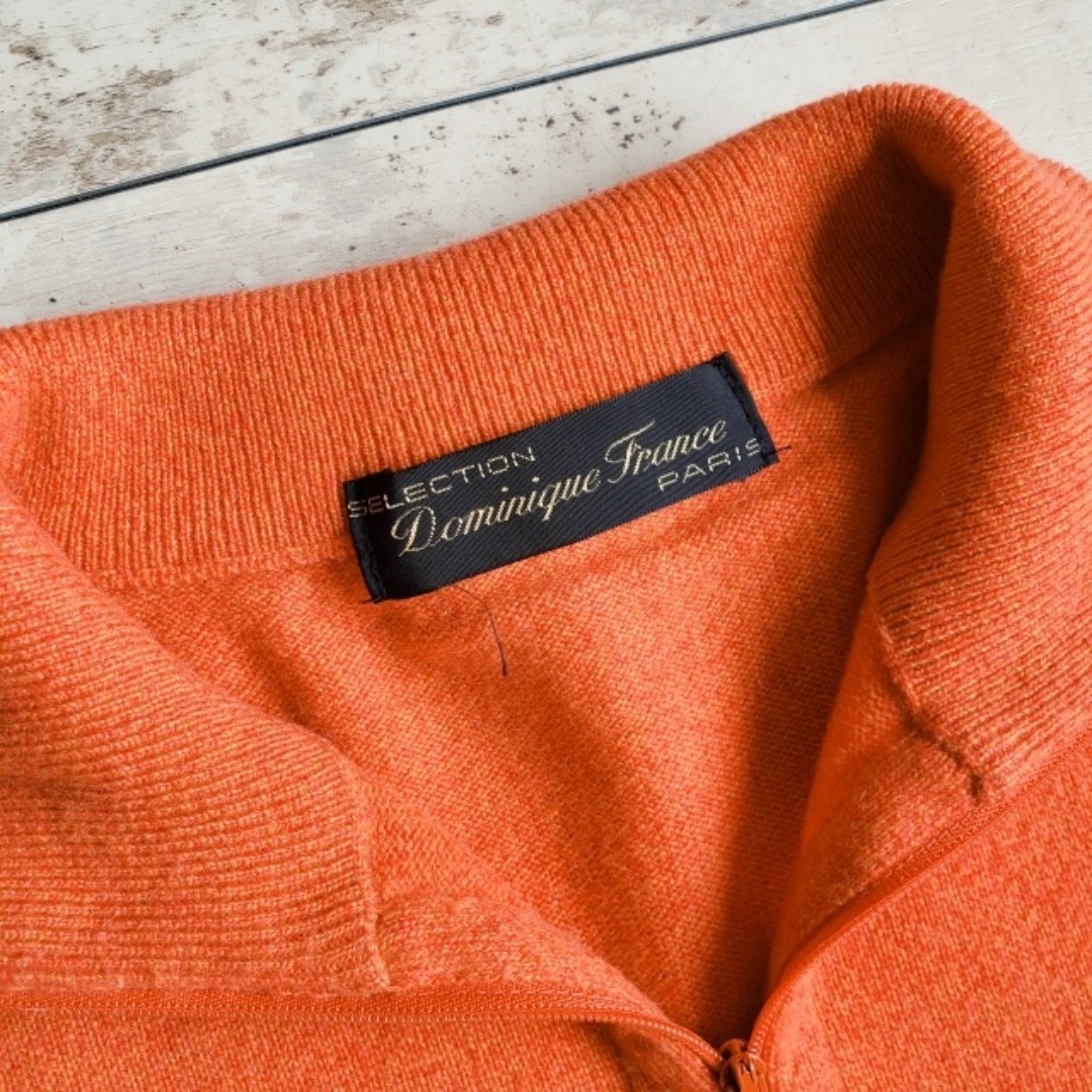 ドミニクフランス ☆ カシミヤ100% ハーフジップ セーター 50 伊製の