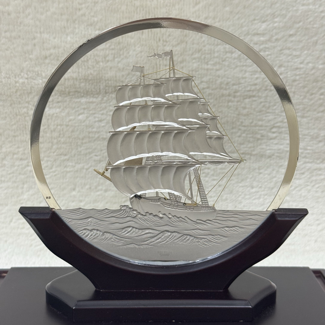 TAKEHIKO帆船no.4 純銀製レリーフ 純銀 額 帆船 4号 - TAKEHIKO